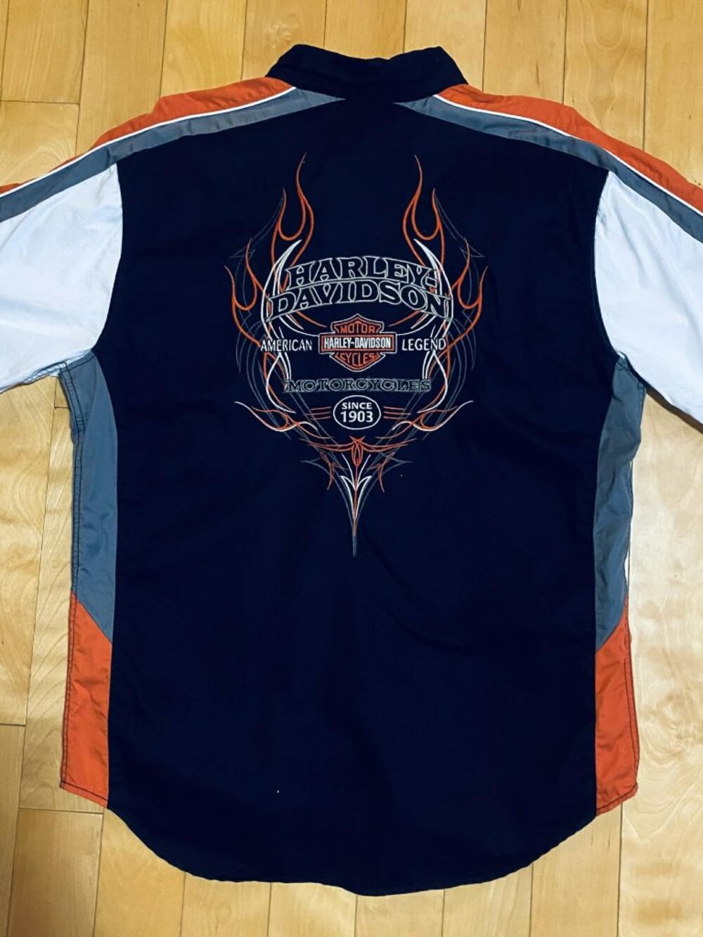 Harley-Davidson Pinstripe Flames Motorcycle Shirt